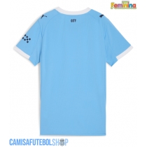 Camisa de time de futebol Manchester City Replicas 1º Equipamento Feminina 2025-26 Manga Curta